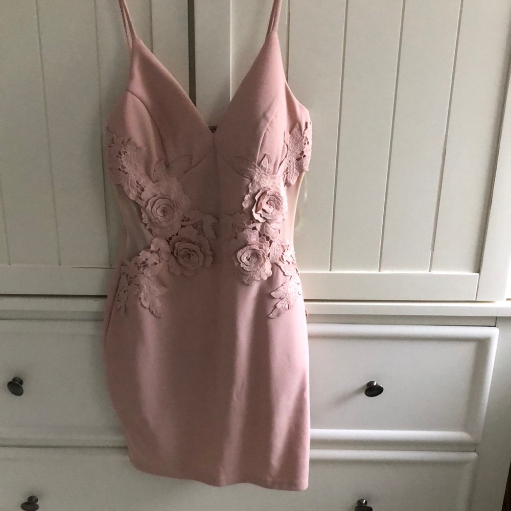 Fashion Nova rose/light pink colored dress. Size small.